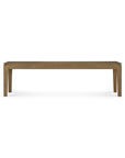 The Ethnicraft Bok Bench - Natural Teak is a simple, rectangular bench crafted from FSC certified solid teak with four straight legs, shown against a plain white background.