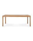 The Ethnicraft Jack Outdoor Dining Table – Teak features a simple, minimalist rectangular design with four straight legs, shown against a plain white background.