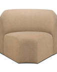 The Bulky Modular Sofa - Light Sepia by Ethnicraft features a modern, armless design with a rounded back, soft light sepia upholstery, high-density memory foam, clean lines, and a minimalist geometric style.