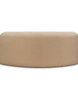 The Ethnicraft Bulky Modular Sofa in Light Sepia is a beige, semi-circular upholstered piece with smooth, minimalist lines and no visible legs, shown from the front against a white background.