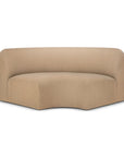 The Ethnicraft Bulky Modular Sofa - Light Sepia features a modern design with fabric upholstery, curved corners, rounded edges, and high-density memory foam for comfort—perfect for contemporary interiors.