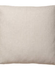 The Mellow Cushion by Ethnicraft is a square, beige pillow with a textured cover made from premium Italian fabric, displayed against a white background.