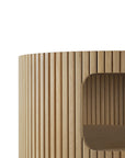 A close-up of the Ethnicraft Boomerang Drawer Unit - Oak, highlighting its solid wood build and refined craftsmanship.