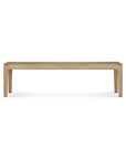 The Ethnicraft Bok Bench - Oak is a simple, rectangular wooden bench with clean lines and four straight legs, crafted from solid oak and shown against a white background.