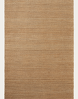 The Armadillo&Co Reed Rug - Natural is a rectangular jute and wool rug with a woven texture in tan and light brown hues, reminiscent of Japanese tatami mats, shown on a white background.