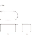Line drawings of the contract-grade Cove Dining Table | Espresso Oak by Wooden Stories show top, side, and end views with dimensions: 78.5"L x 37.5"W x 29.5"H. SOBU Oakland logo and item number 046-1101 are included.