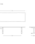 Technical line drawing of the Mars Live Edge Dining Table - Walnut with Black T Legs by SOBU. Dimensions labeled: length 114", width 36–40", height 29.5", legs 90" apart, and 26.5" wide. SOBU logo at bottom right corner.