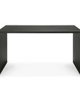 The U Desk - Black Oak by Ethnicraft is a minimalist rectangular desk with solid side panels and a flat top, shown from the front against a white background.