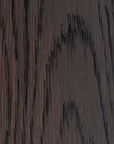 Rich dark brown wooden surface with distinct vertical grain and natural texture, featuring varied brown tones and black streaks—ideal for Material Swatches by Natadora + Tolv.