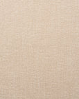 A close-up of Material Swatches from Natadora + Tolv highlights the beige woven texture, featuring fine threads and a smooth, neutral look—ideal for fabric samples or custom made-to-order designs.