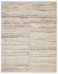 The Rayan Rug - Natural/Grey by Loloi is a hand-woven beige area rug with subtle, uneven horizontal grey lines for a minimalist, textured look.