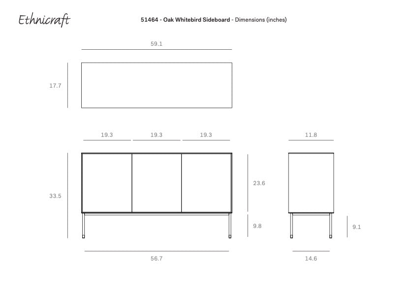 Whitebird Sideboard - 3 door