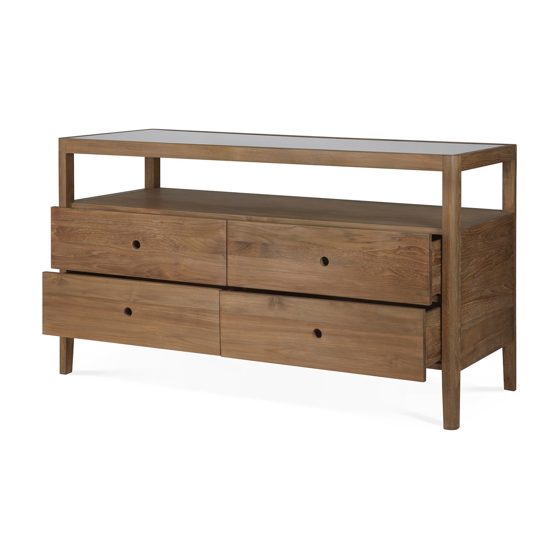 brown spindle dresser Adelaide Updated Traditional Pecan Brown Wood Spindle Double Dresser