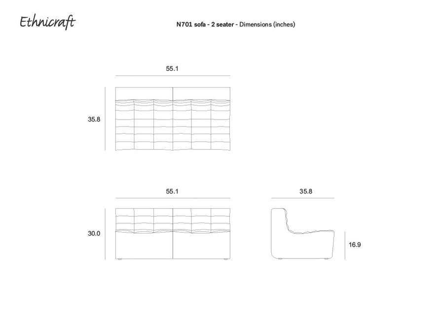 N701 Sectional Sofa - Ecru (High Performance Fabric)