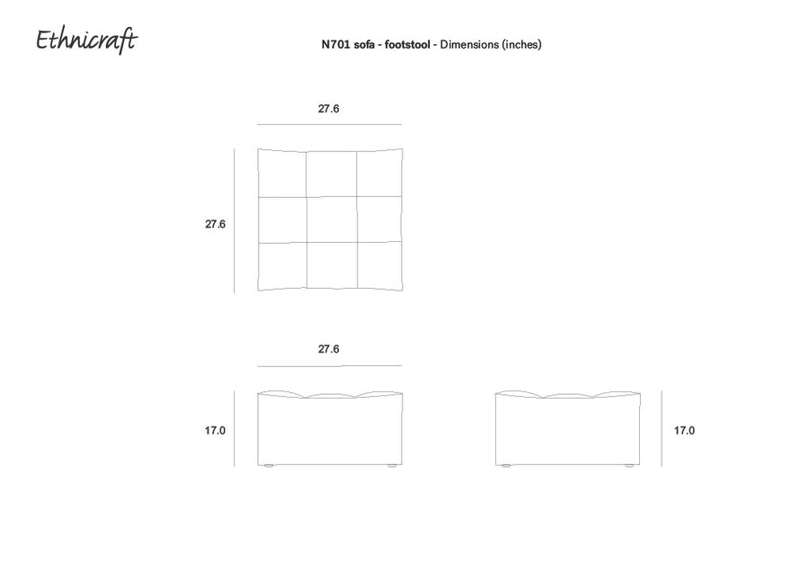 N701 Sectional Sofa - Ecru (High Performance Fabric)