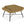The Ethnicraft Barrow Footstool - Ginger features a cushioned, textured brown seat and black metal legs—ideal for vintage furniture enthusiasts. Set against a white backdrop, it blends modern design with retro charm.