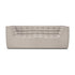 The Ethnicraft N701 2-Seater Sofa in beige showcases a modern, boxy silhouette with a deep seat and tufted cushion design, reflecting exceptional European craftsmanship. Photographed from the front against a white background, its modular construction offers both stylish appeal and versatile functionality.