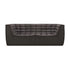 The Ethnicraft N701 2-Seater Sofa in dark grey features deep tufted cushions and a boxy, low-profile European design, shown from the front against a plain white background.