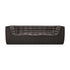 The Ethnicraft N701 3-Seater Sofa in dark grey features deep tufted cushions and angled armrests in a modern European-inspired design, shown from the front against a white background.