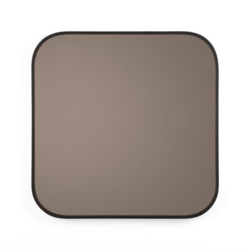 Camber wall mirror - Bronze - wooden frame - square