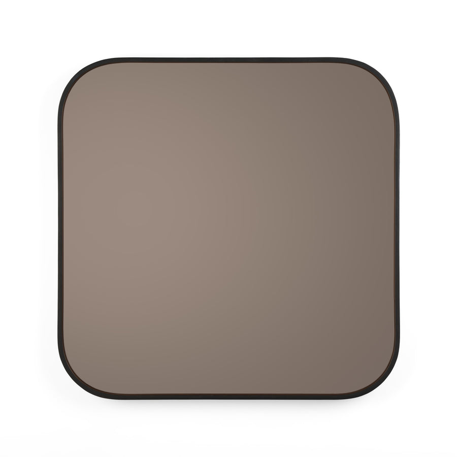 Camber wall mirror - Bronze - wooden frame - square