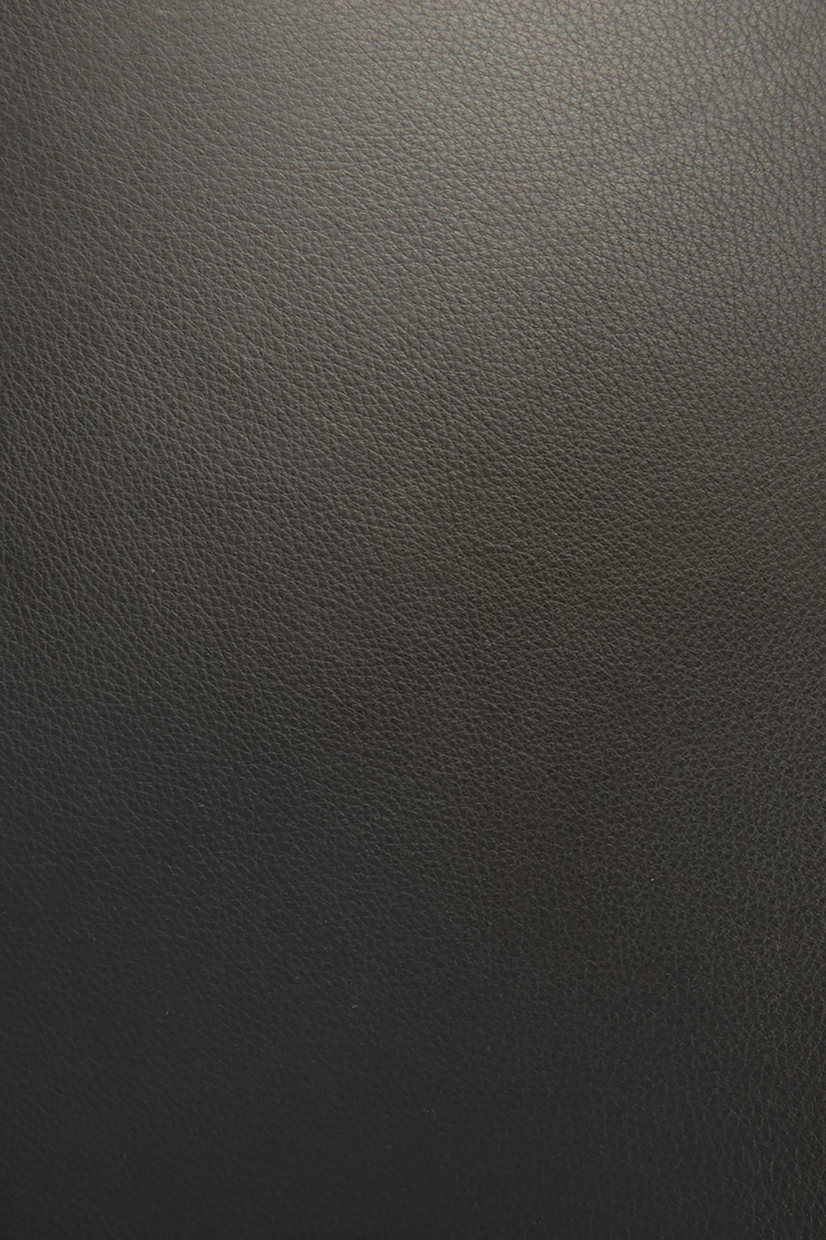 Close-up view of the black aniline leather texture on an Ethnicraft Jack Lounge Chair - Black Leather.