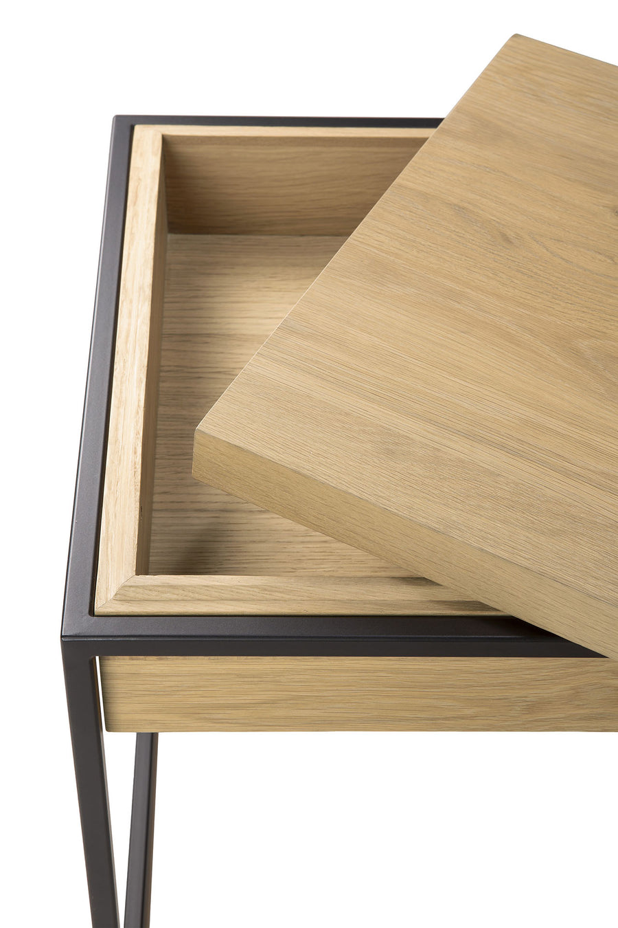 Monolit Side Table - Oak and Black