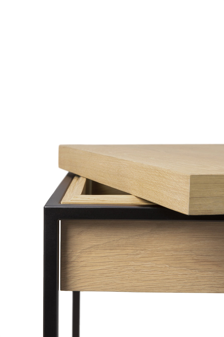 Monolit Side Table - Oak and Black