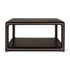 Square dark wood Eda Coffee Table | Square with a lower shelf and rounded frame, showcasing Ethnicraft European craftsmanship.