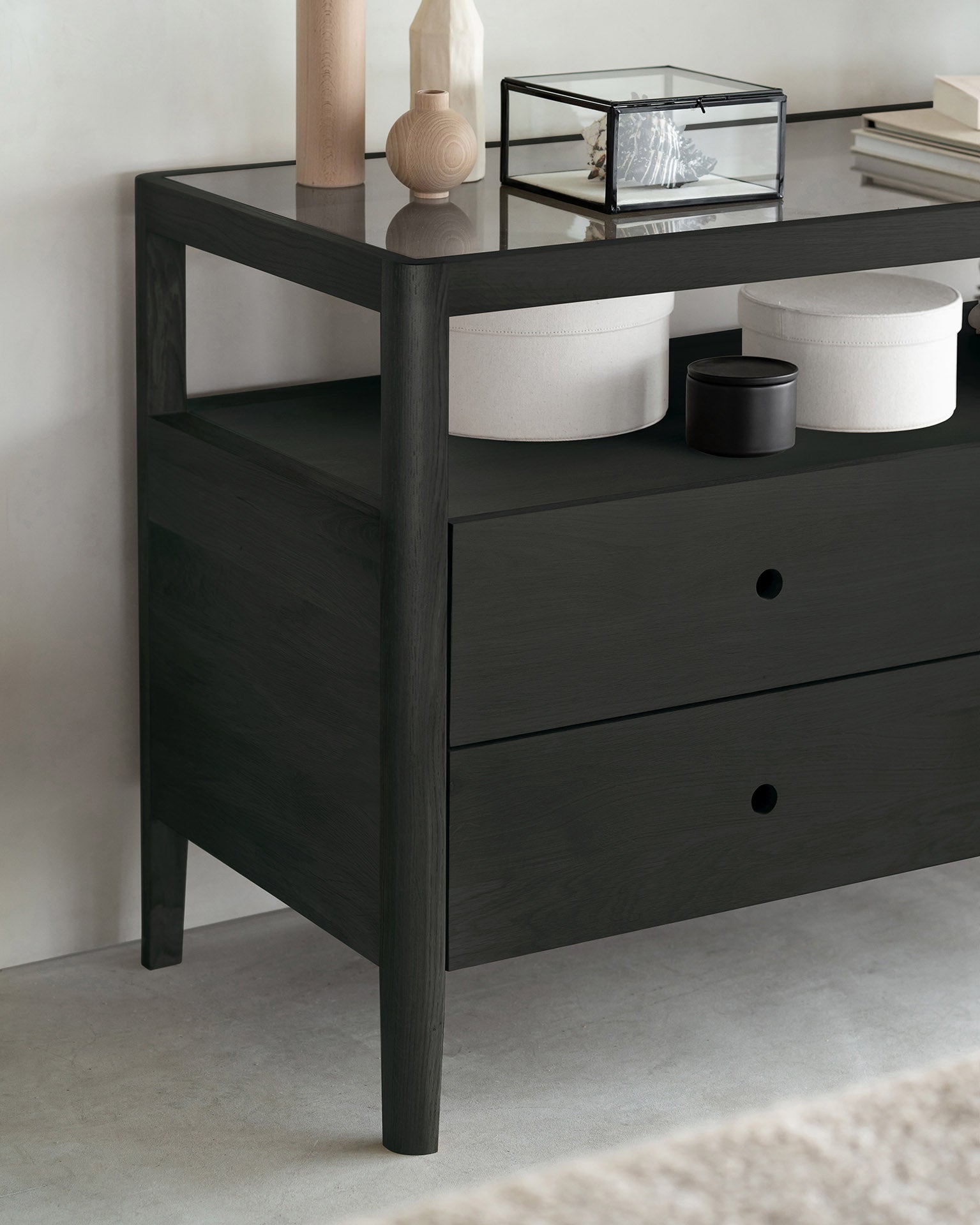 Ethnicraft Spindle Dresser in Black Ethnicraft Spindle Dresser in Black