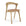 The Ethnicraft Bok Dining Chair features solid oak construction, a curved backrest, four legs, and a Sienna leather upholstered seat.