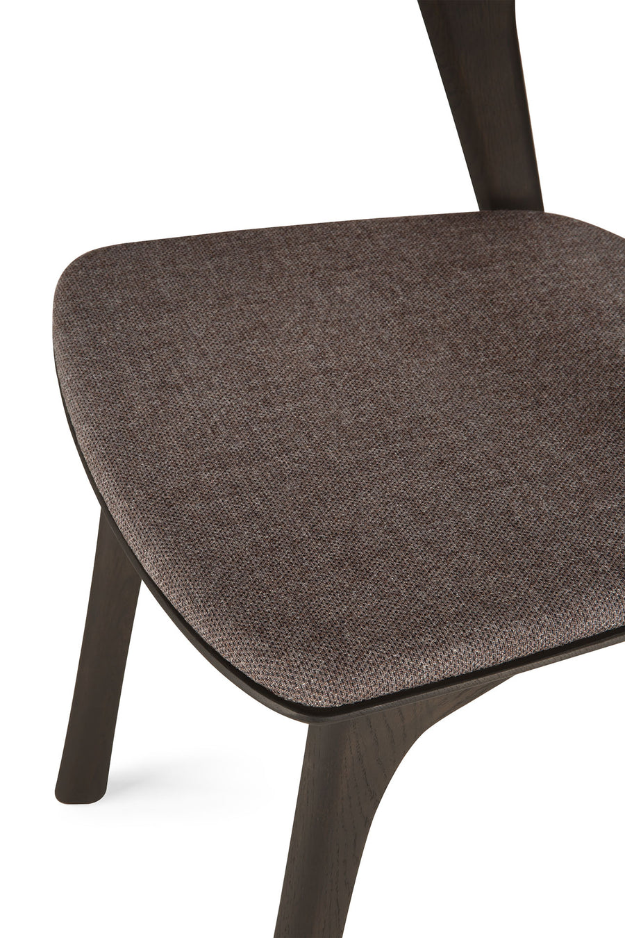 Bok Dining Chair - Brown Oak with Warm Brown Fabric