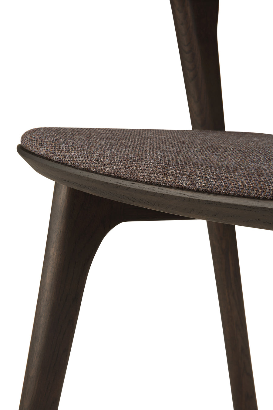 Bok Dining Chair - Brown Oak with Warm Brown Fabric