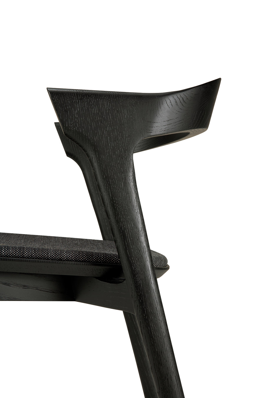 Bok Dining Chair - Black Oak with Soft Black fabric