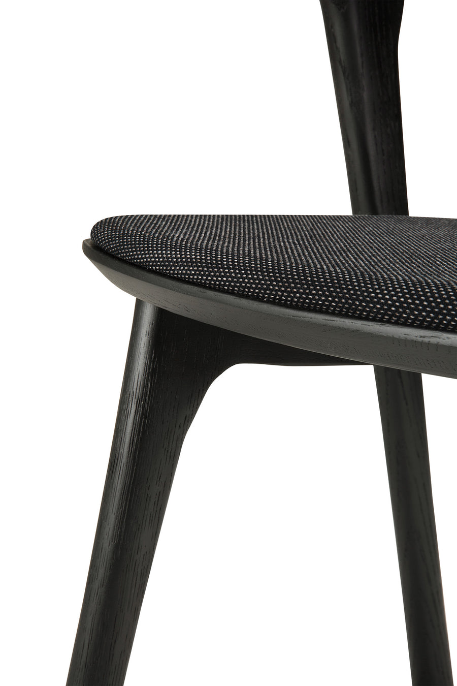 Bok Dining Chair - Black Oak with Soft Black fabric