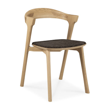 Bok Dining Chair - Oak with Dark Brown Fabric