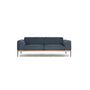 The Department Sofa 81" by Wooden Stories is a modern dark gray two-seater with Danish lines, square armrests, an FSC-certified oak solid wood plinth, and slim black metal legs, shown isolated on a white background.