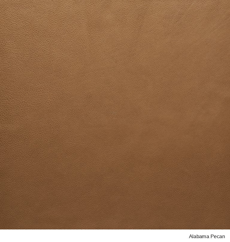 Pecan brown leather with a pebbled grain texture from the SOBU Material Swatches Danish Collection.