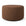The Ethnicraft Barrow Pouf - Copper / Large is a round ottoman with a smooth top and textured sides, crafted from premium Italian fabrics, shown on a white background.
