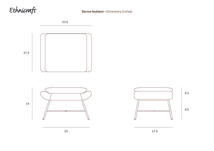 Barrow Footstool - Off White