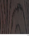 SOBU Material Swatches in Bison Oak, showing dark brown wood grain with a vertical texture.