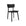 Ethnicraft Casale Dining Chair - Black Oak with a curved backrest and slightly tapered legs.