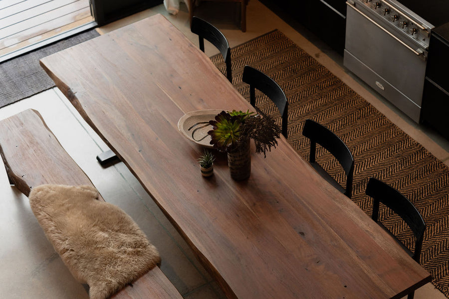 Leviathan Live Edge Dining Table - Smoked Acacia