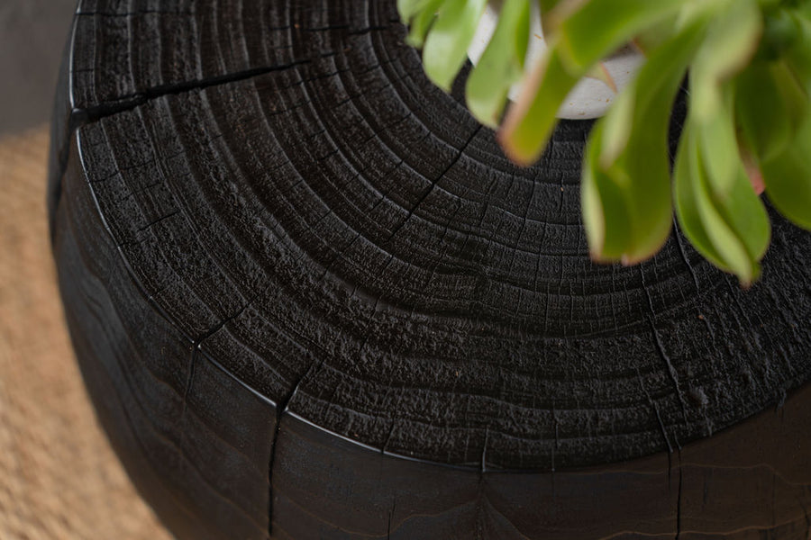 Saturn Side Table - Shou Sugi Ban