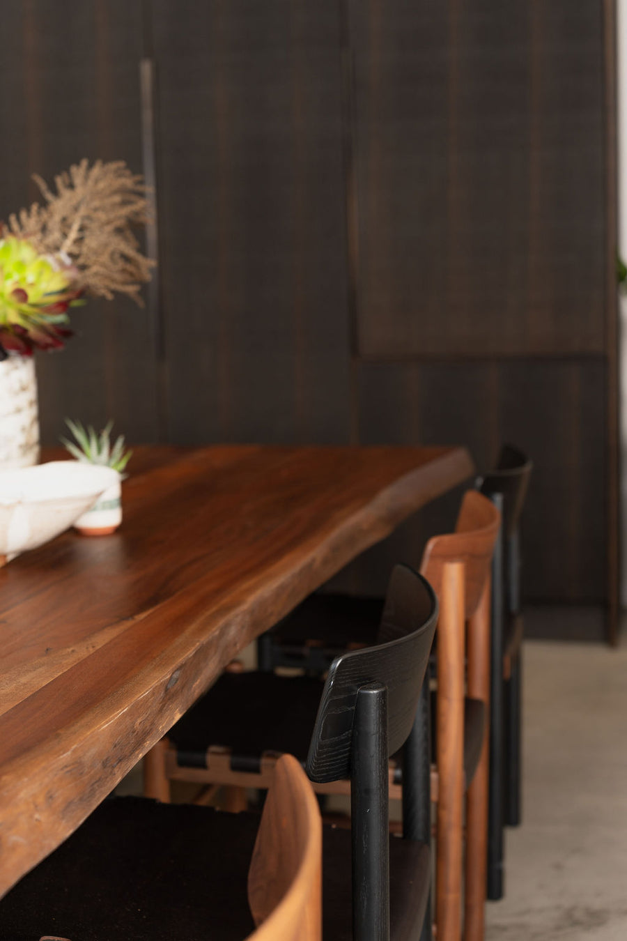 Leviathan Live Edge Dining Table - Smoked Acacia