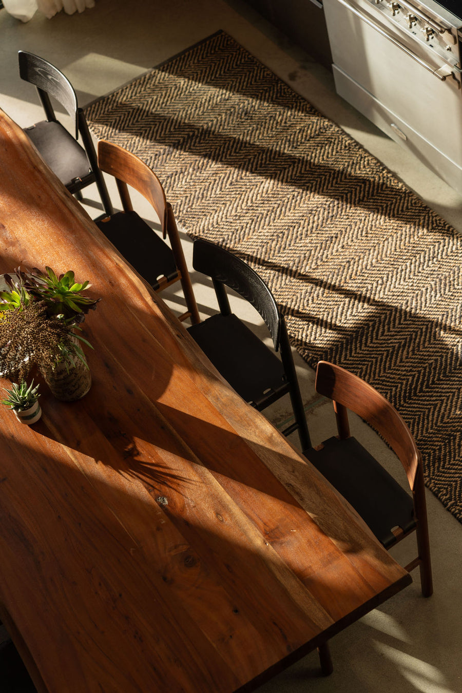 Leviathan Live Edge Dining Table - Smoked Acacia