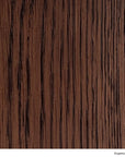 SOBU Material Swatch in Espresso Oak, featuring a dark brown wood grain texture with vertical black streaks.