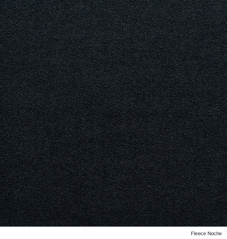 A close-up of dark charcoal Fleece Noche fabric from the Material Swatches collection, showcasing the texture of this Danish material.