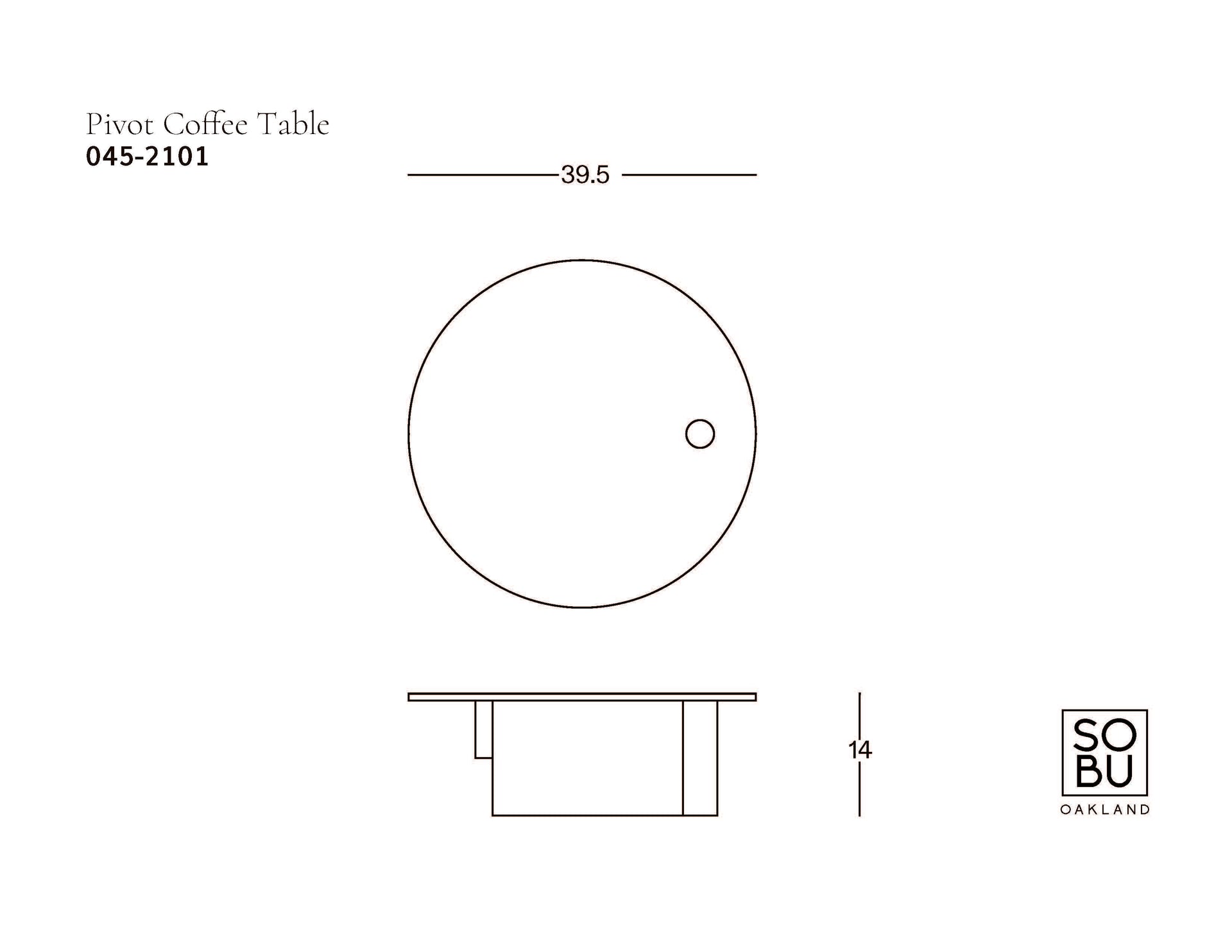 Pivot Coffee Table | Round - Wood & Stone – SOBU