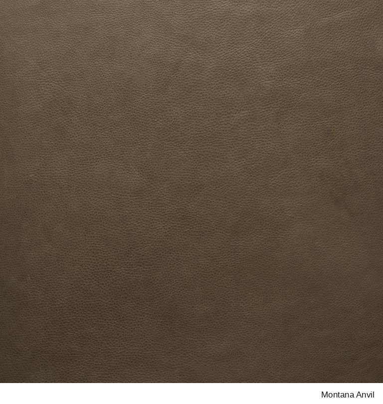 Material Swatches brown leather texture from the Danish Collection with the text Montana Anvil at the bottom.